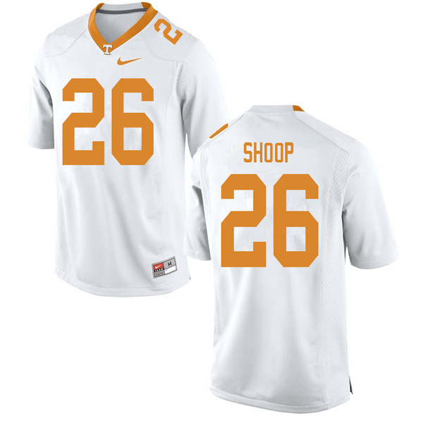 Men #26 Jay Shoop Tennessee Volunteers College Football Jerseys Sale-White